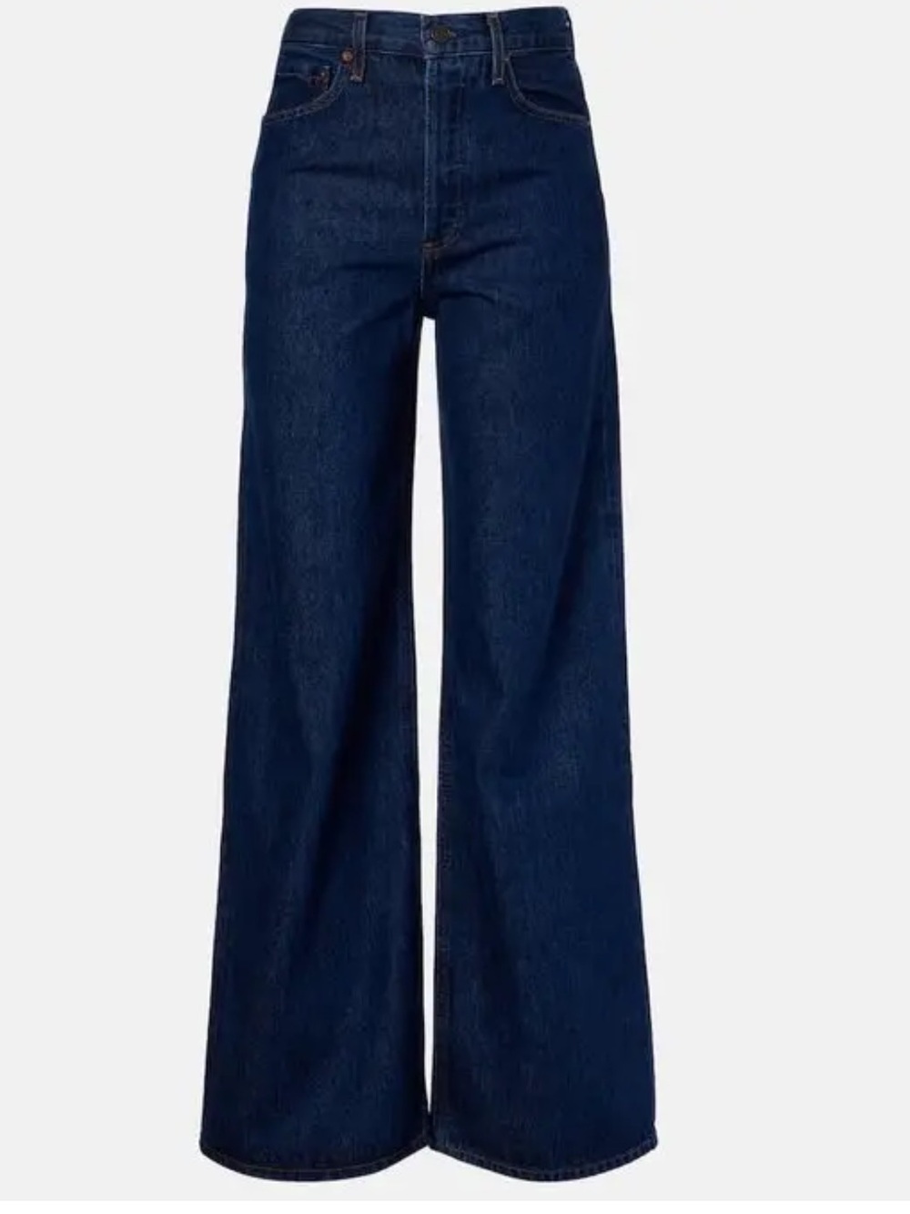 Agolde Wide-Leg High-Rise Jeans in Dark Indigo
